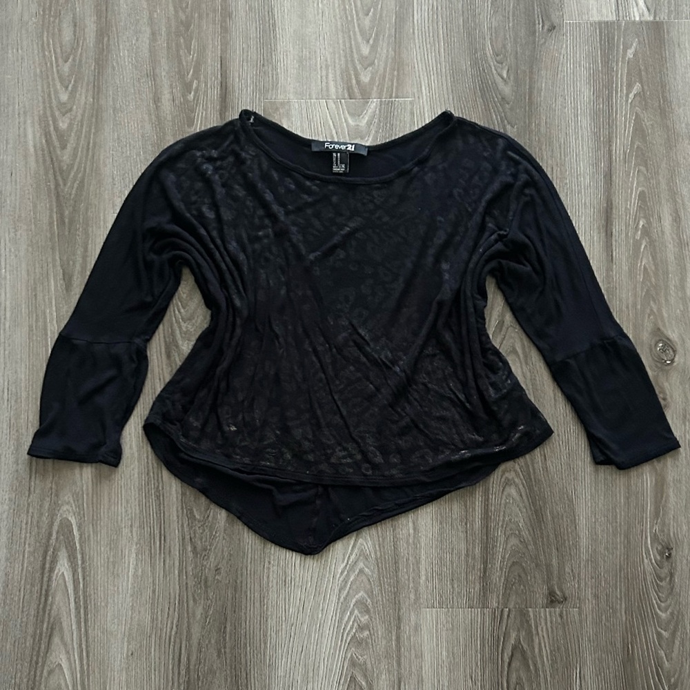 Vintage Made in USA Forever 21 Elegant Black Blouse